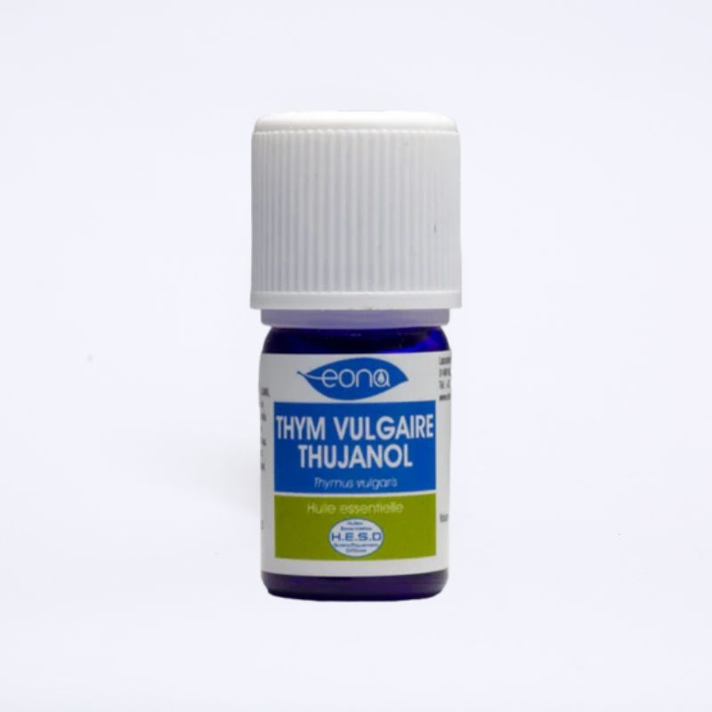 Flacon d'huile essentielle de "thym thujanol" en 5ml, de la marque eona. A pour effet de Flacon d'huile essentielle de "thym thujanol" en 5ml, de la marque eona. A pour effet de