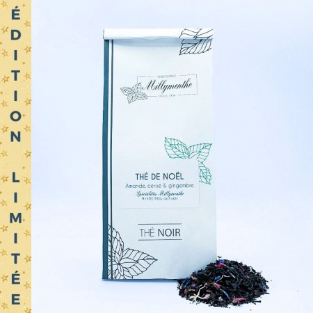 Thé de Noël, Thé Noir aux saveurs d'amande, cerise et gingembre.