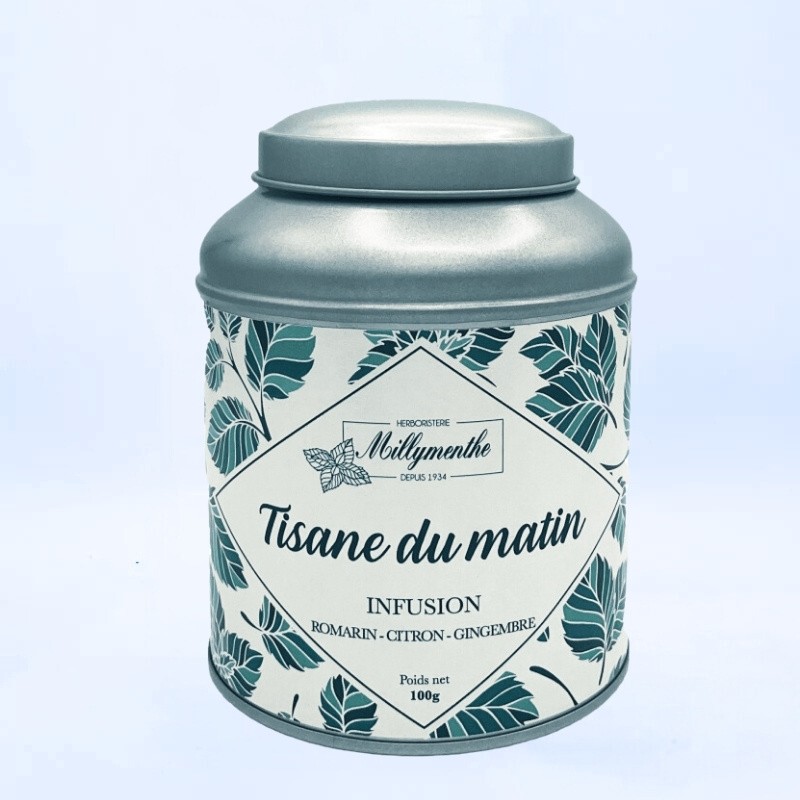 Tisane du matin - Infusion aux saveurs de romarin, citron et gingembre.