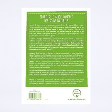 Dos du livre "sportifs, le guide complet des soins naturels" de Françoise couic