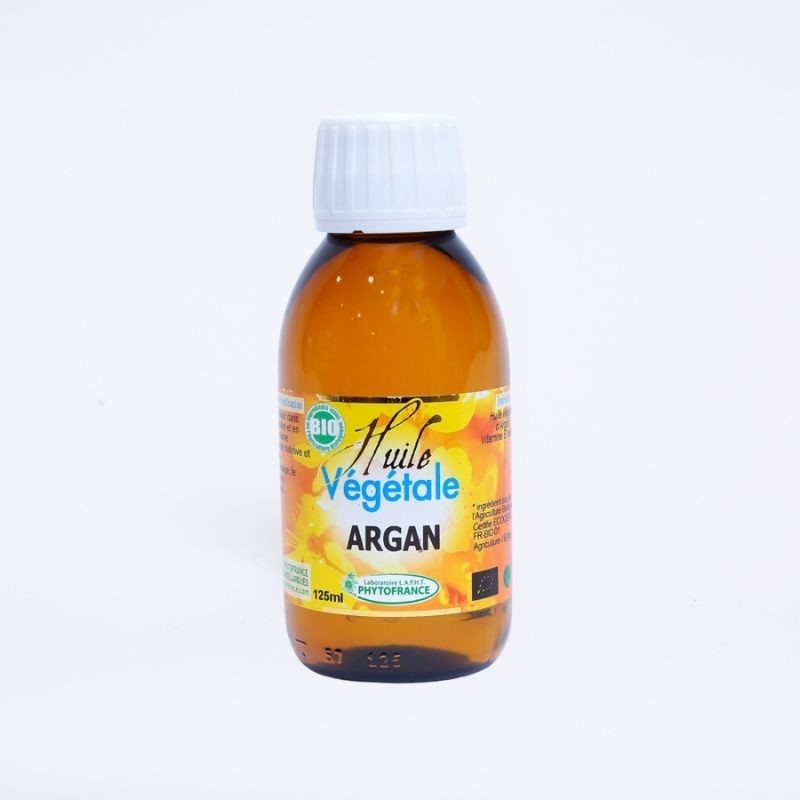 Bouteille de la marque phytofrance d'huile végétale d'Argan, en 125ml Bouteille de la marque phytofrance d'huile végétale d'Argan, en 125ml