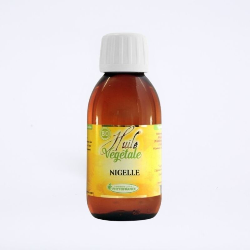 Bouteille d'huile végétale de "nigelle" améliore naturellement la santé de la peau et des cheveux. Bouteille d'huile végétale de "nigelle" améliore naturellement la santé de la peau et des cheveux.