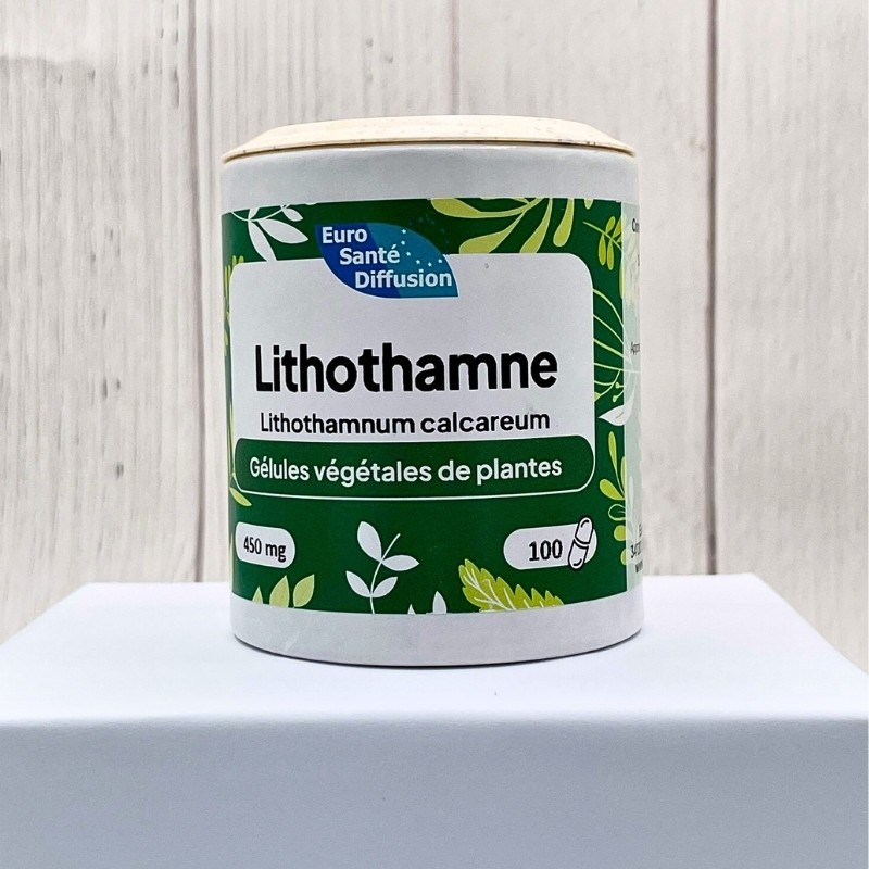 Boîte de 100 gélules de lithothamne  source naturelle de minéraux, aide à l’équilibre acido-basique et au bien-être général.