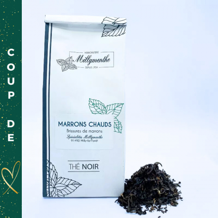 Marrons chauds Thé Noir aux brisures de marrons.