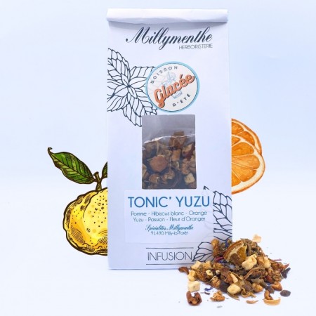 Sachet de l'infusin glacée tonic'yuzu
