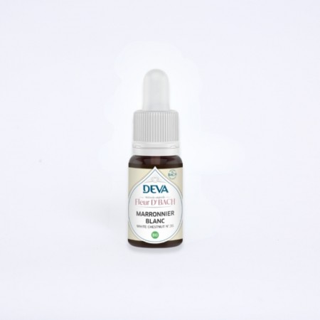Fleur de bach "Marronnier blanc" en flacon de 15ml, et sa pipette compte gouttes.