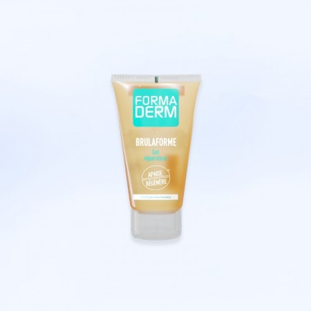 tube de gel à masser "brulaforme" pour apaiser, régénerer et purifier les peaux abîmés, de la marque formaderm en 50ml.