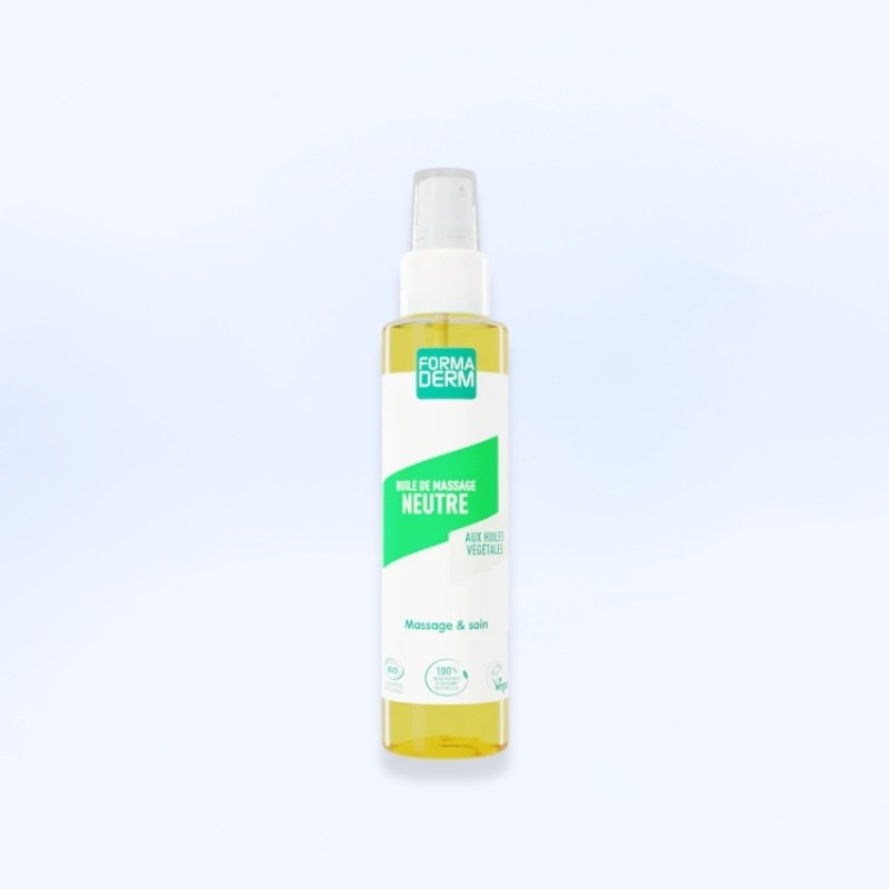 flacon d'huile de massage de la marque formaderm "neutre" en 100 ml.